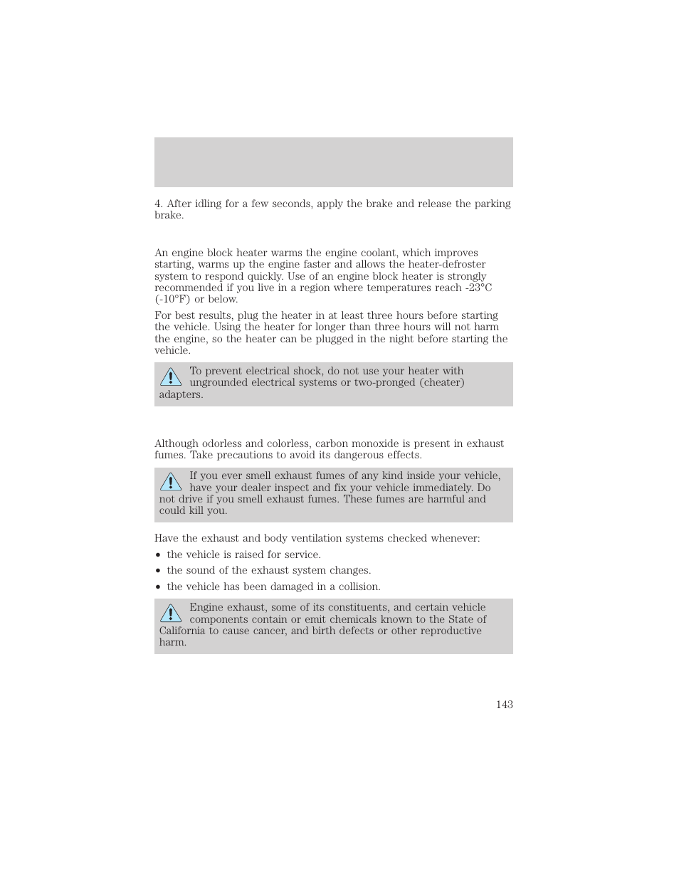 Starting | FORD 1999 Explorer User Manual | Page 143 / 264