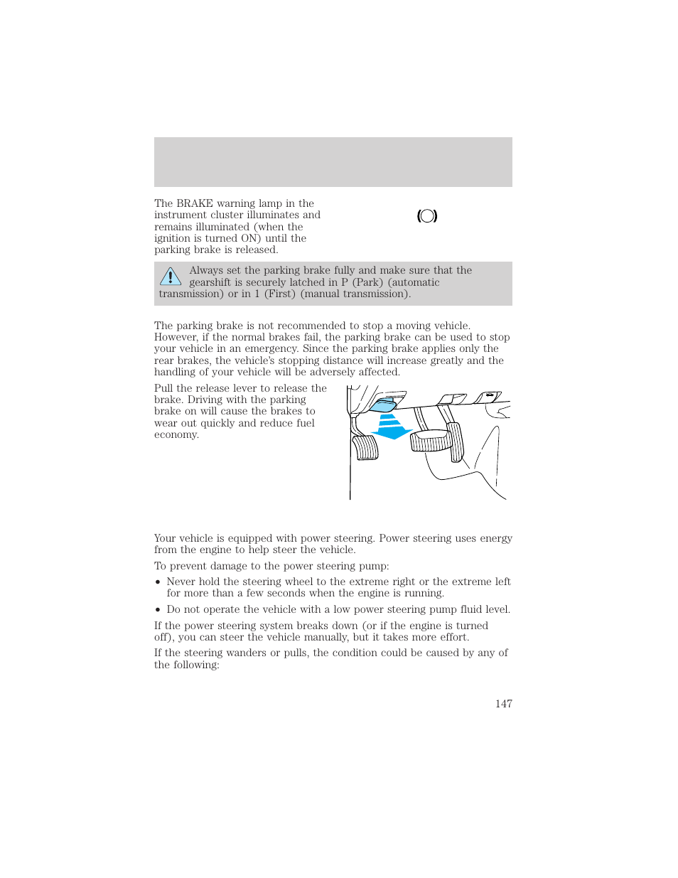 Driving | FORD 1999 Explorer User Manual | Page 147 / 264