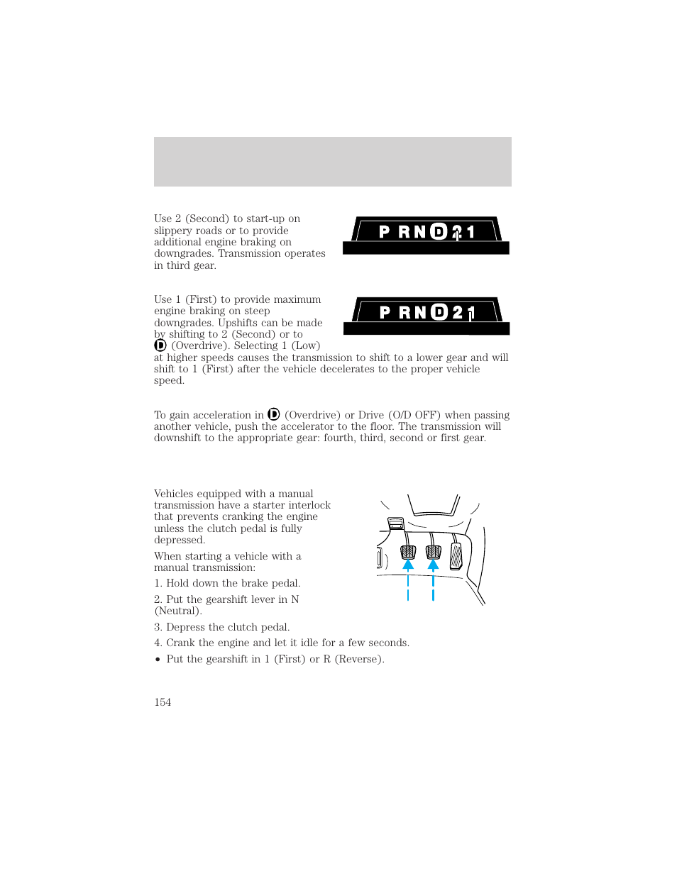 Driving | FORD 1999 Explorer User Manual | Page 154 / 264