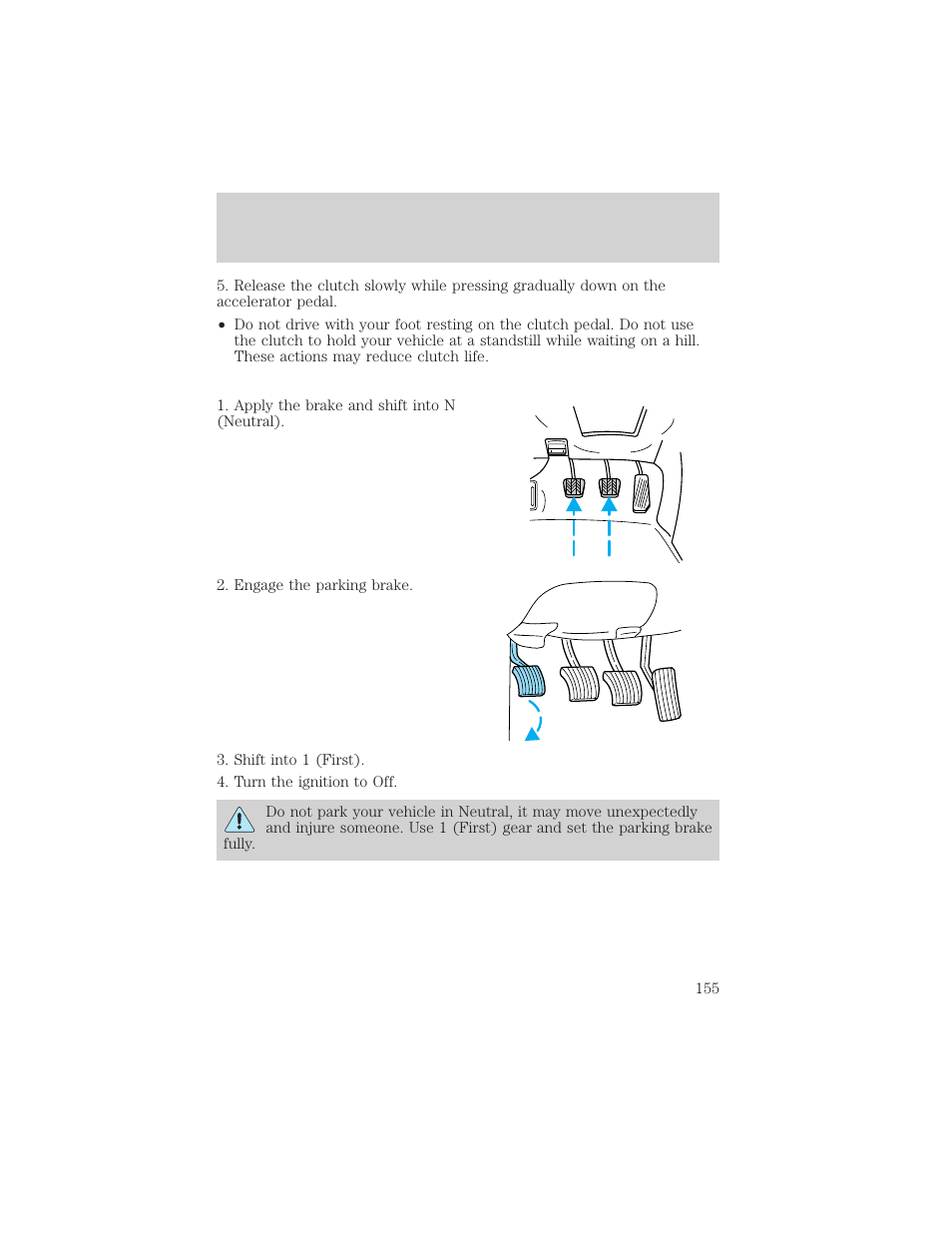 Driving | FORD 1999 Explorer User Manual | Page 155 / 264