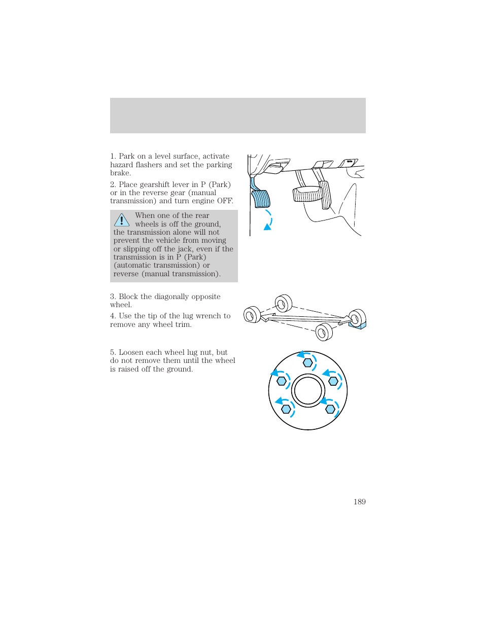 Roadside emergencies | FORD 1999 Explorer User Manual | Page 189 / 264