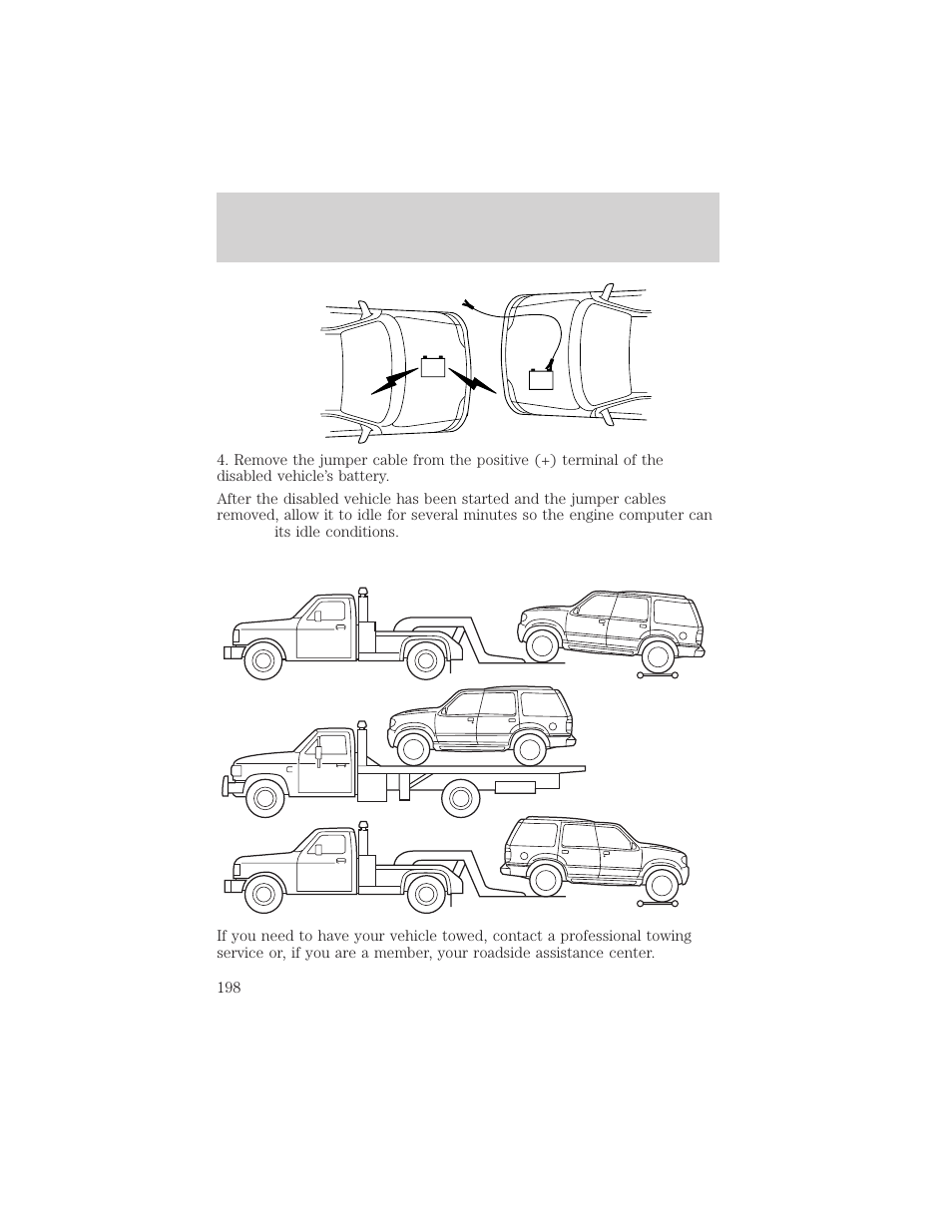 Roadside emergencies | FORD 1999 Explorer User Manual | Page 198 / 264