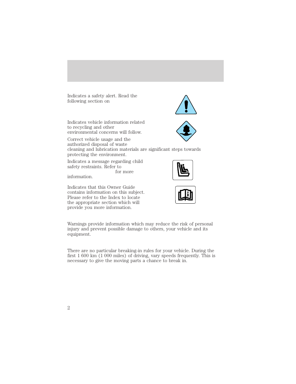 Introduction | FORD 1999 Explorer User Manual | Page 2 / 264