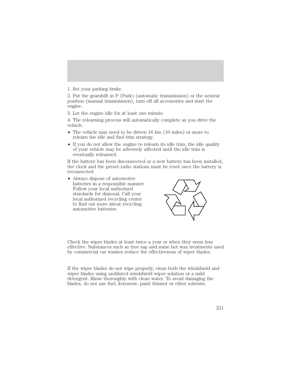 Maintenance and care | FORD 1999 Explorer User Manual | Page 221 / 264