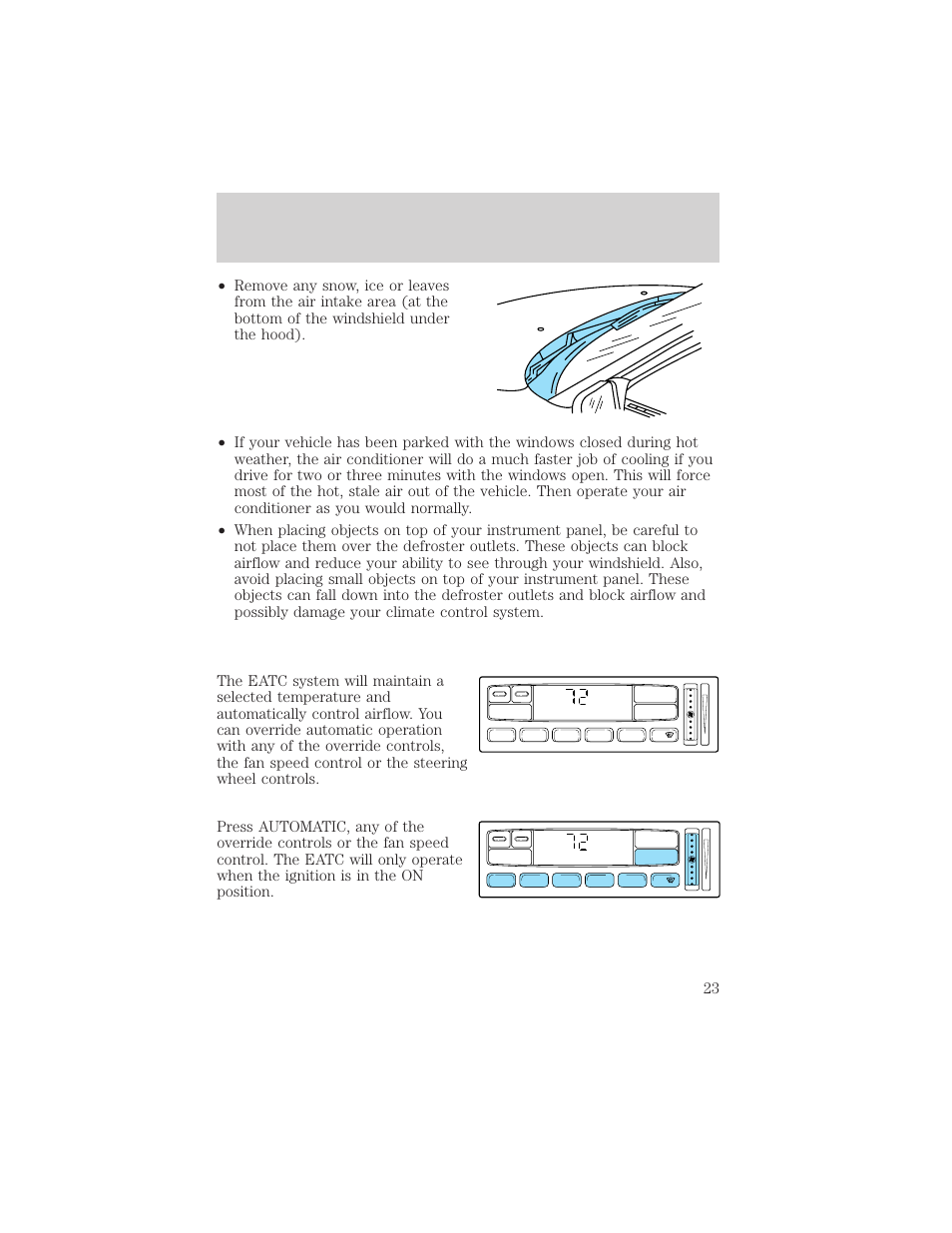 Controls and features | FORD 1999 Explorer User Manual | Page 23 / 264