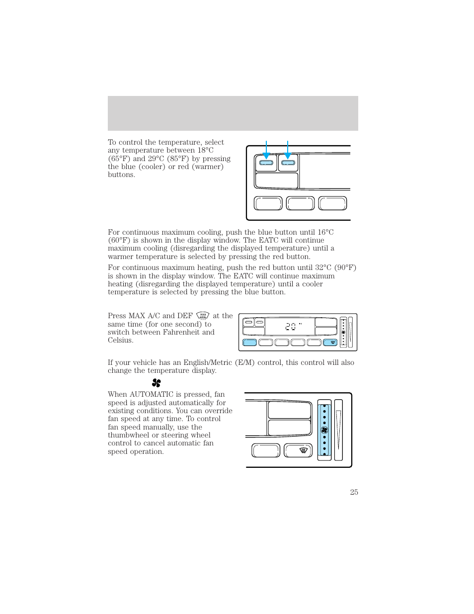 Controls and features | FORD 1999 Explorer User Manual | Page 25 / 264