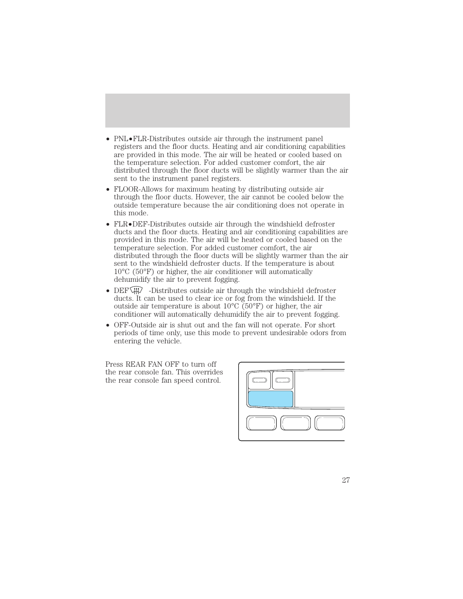 Controls and features | FORD 1999 Explorer User Manual | Page 27 / 264