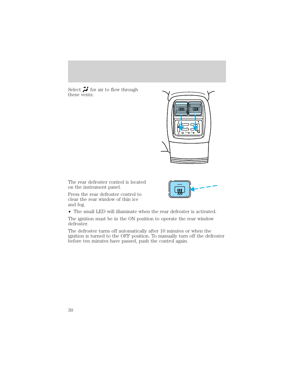 Controls and features | FORD 1999 Explorer User Manual | Page 30 / 264