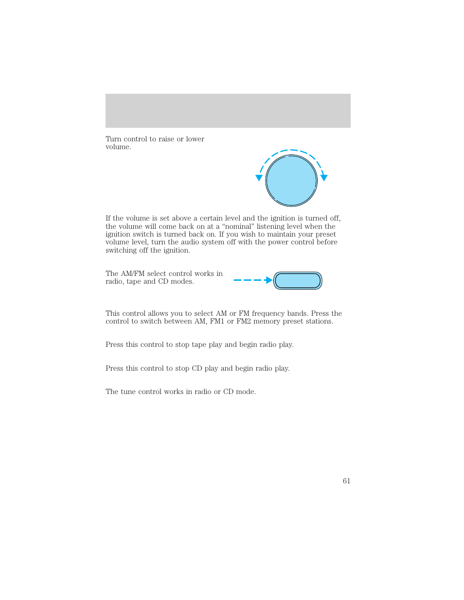 Controls and features | FORD 1999 Explorer User Manual | Page 61 / 264