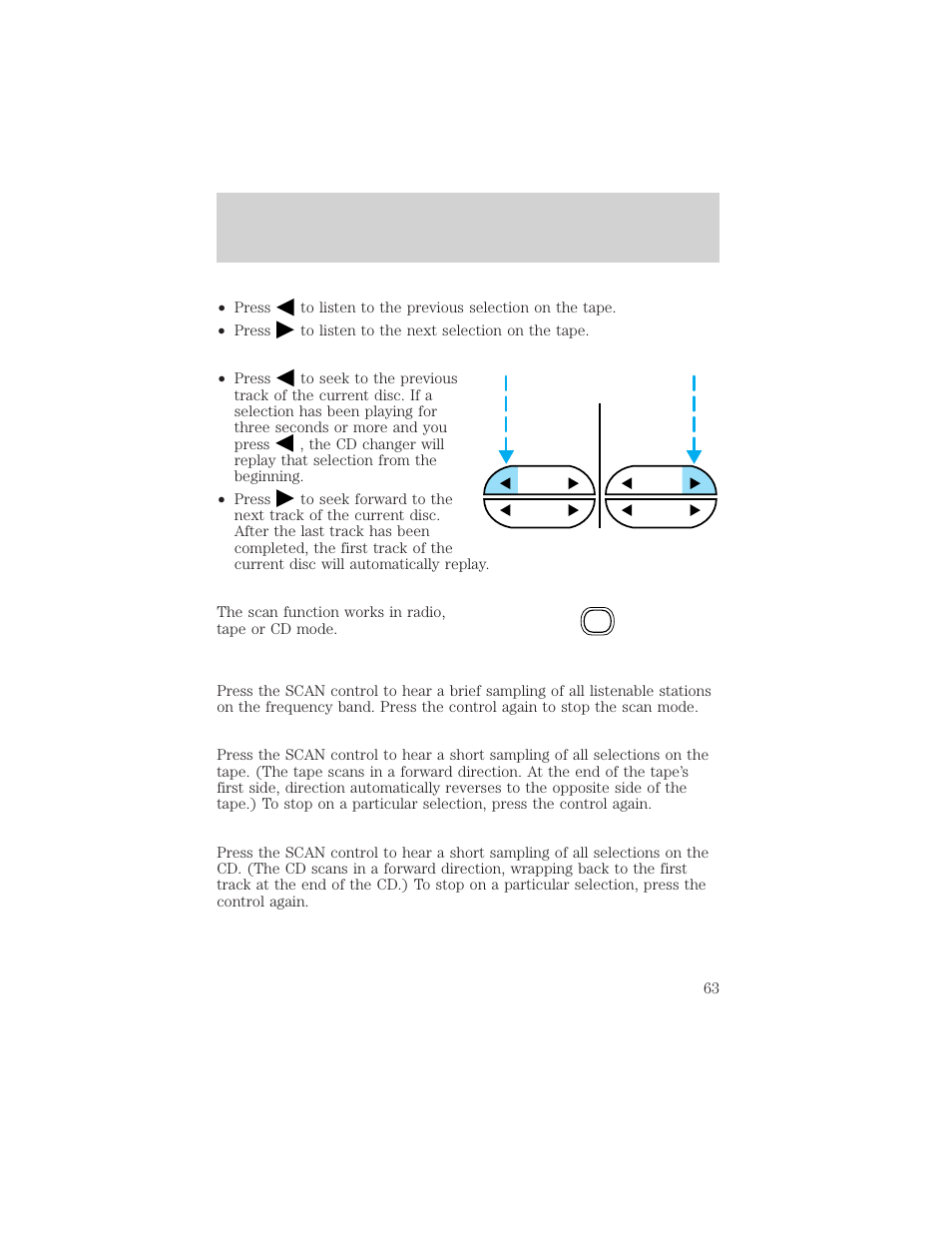 Controls and features | FORD 1999 Explorer User Manual | Page 63 / 264