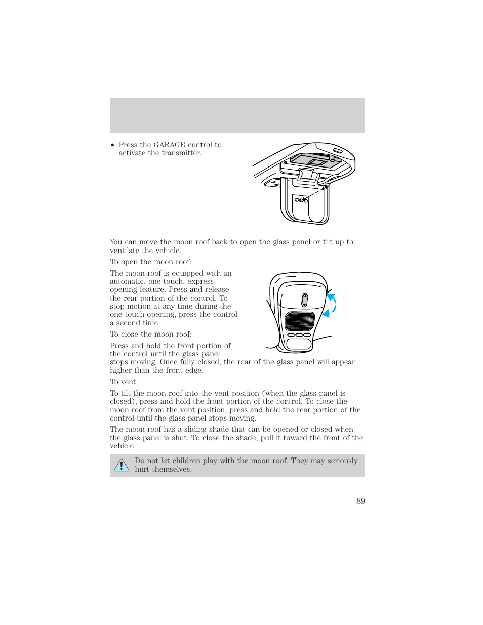 Controls and features | FORD 1999 Explorer User Manual | Page 89 / 264