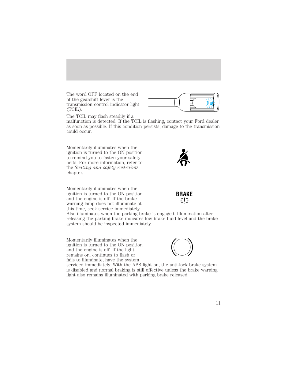 Instrumentation | FORD 1999 F-550 v.1 User Manual | Page 11 / 240