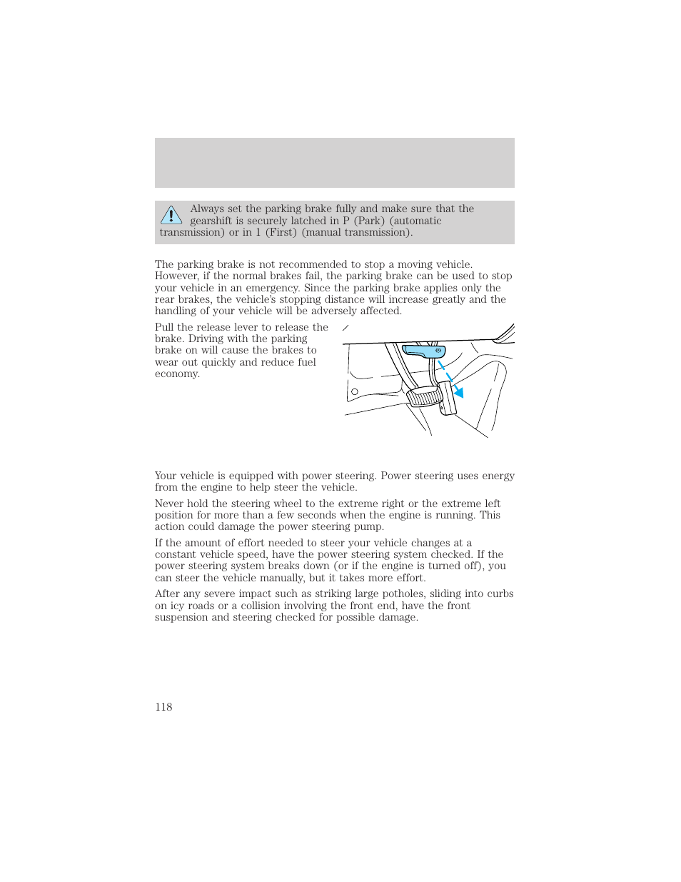 Driving | FORD 1999 F-550 v.1 User Manual | Page 118 / 240