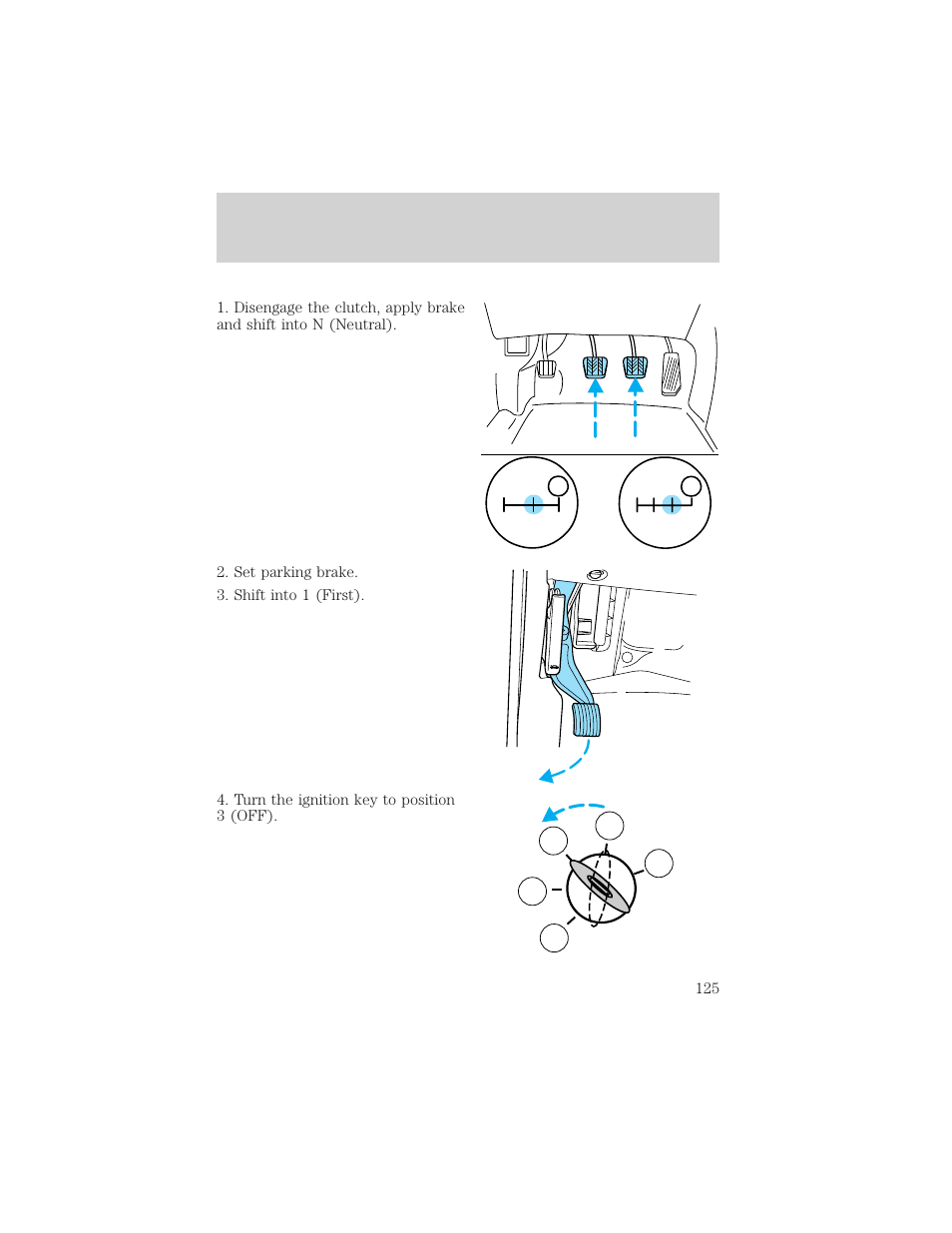 Driving | FORD 1999 F-550 v.1 User Manual | Page 125 / 240