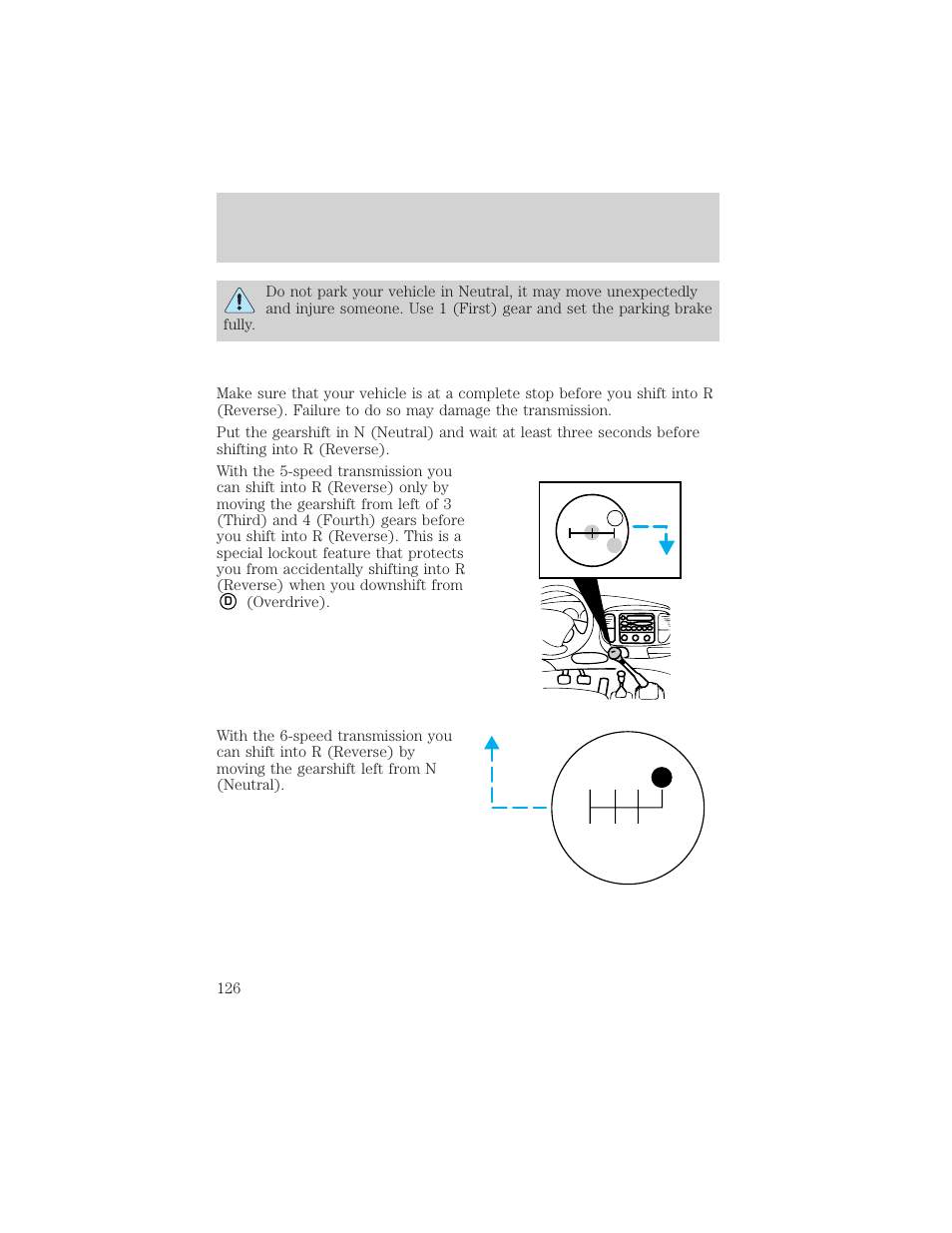 Driving | FORD 1999 F-550 v.1 User Manual | Page 126 / 240