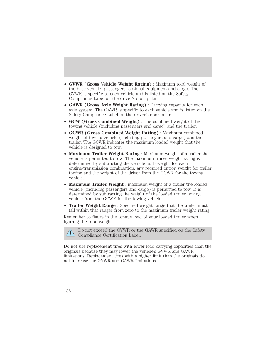 Driving | FORD 1999 F-550 v.1 User Manual | Page 136 / 240
