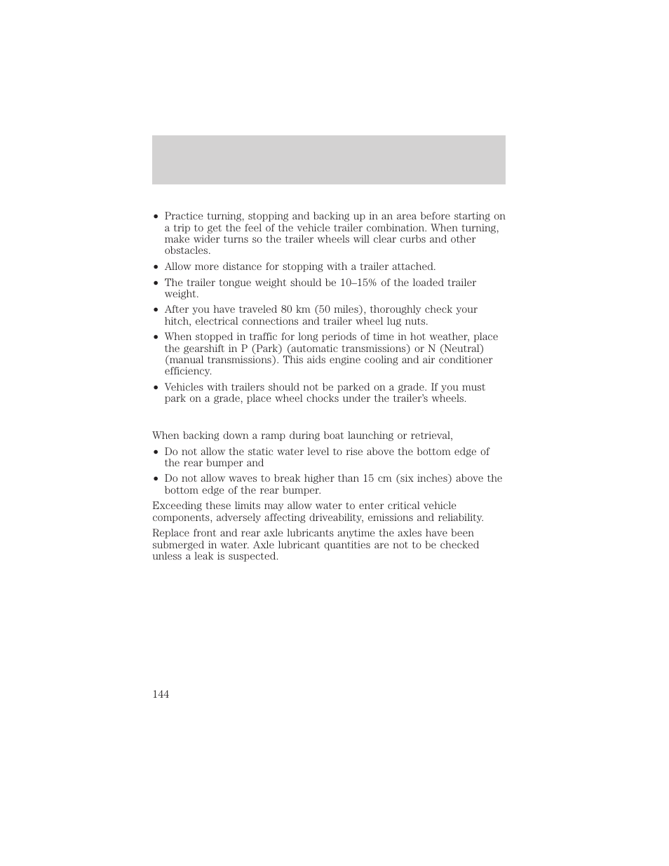 Driving | FORD 1999 F-550 v.1 User Manual | Page 144 / 240