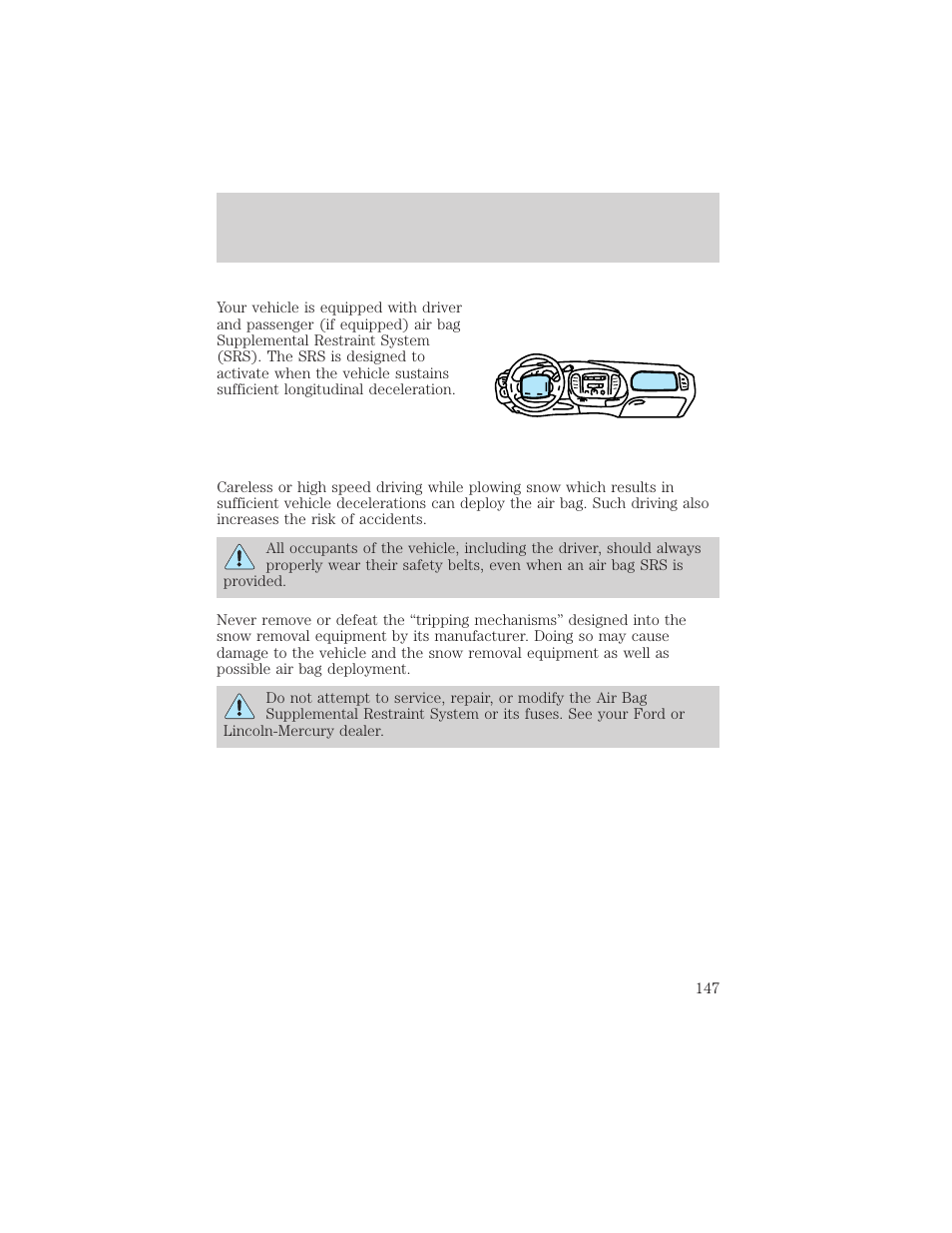 Driving | FORD 1999 F-550 v.1 User Manual | Page 147 / 240