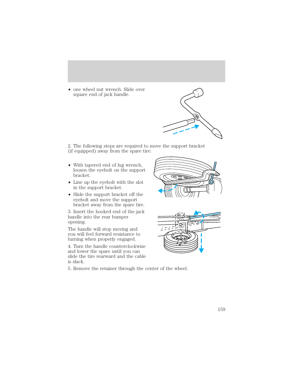 Roadside emergencies | FORD 1999 F-550 v.1 User Manual | Page 159 / 240