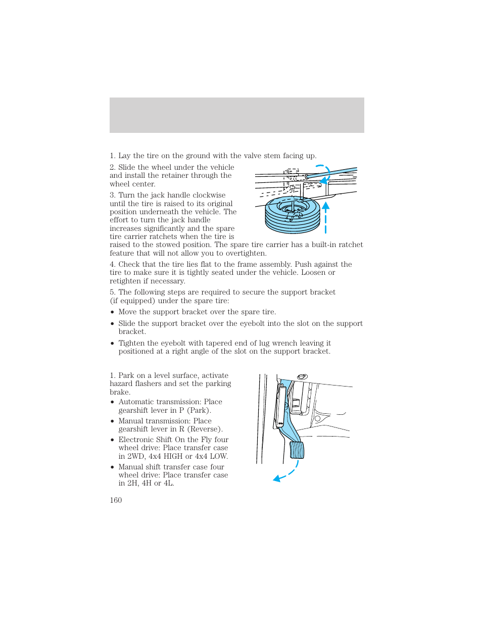 Roadside emergencies | FORD 1999 F-550 v.1 User Manual | Page 160 / 240
