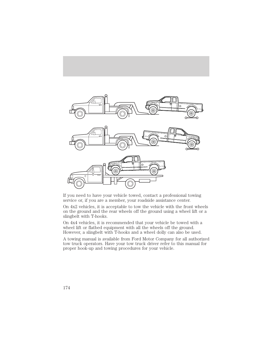 Roadside emergencies | FORD 1999 F-550 v.1 User Manual | Page 174 / 240