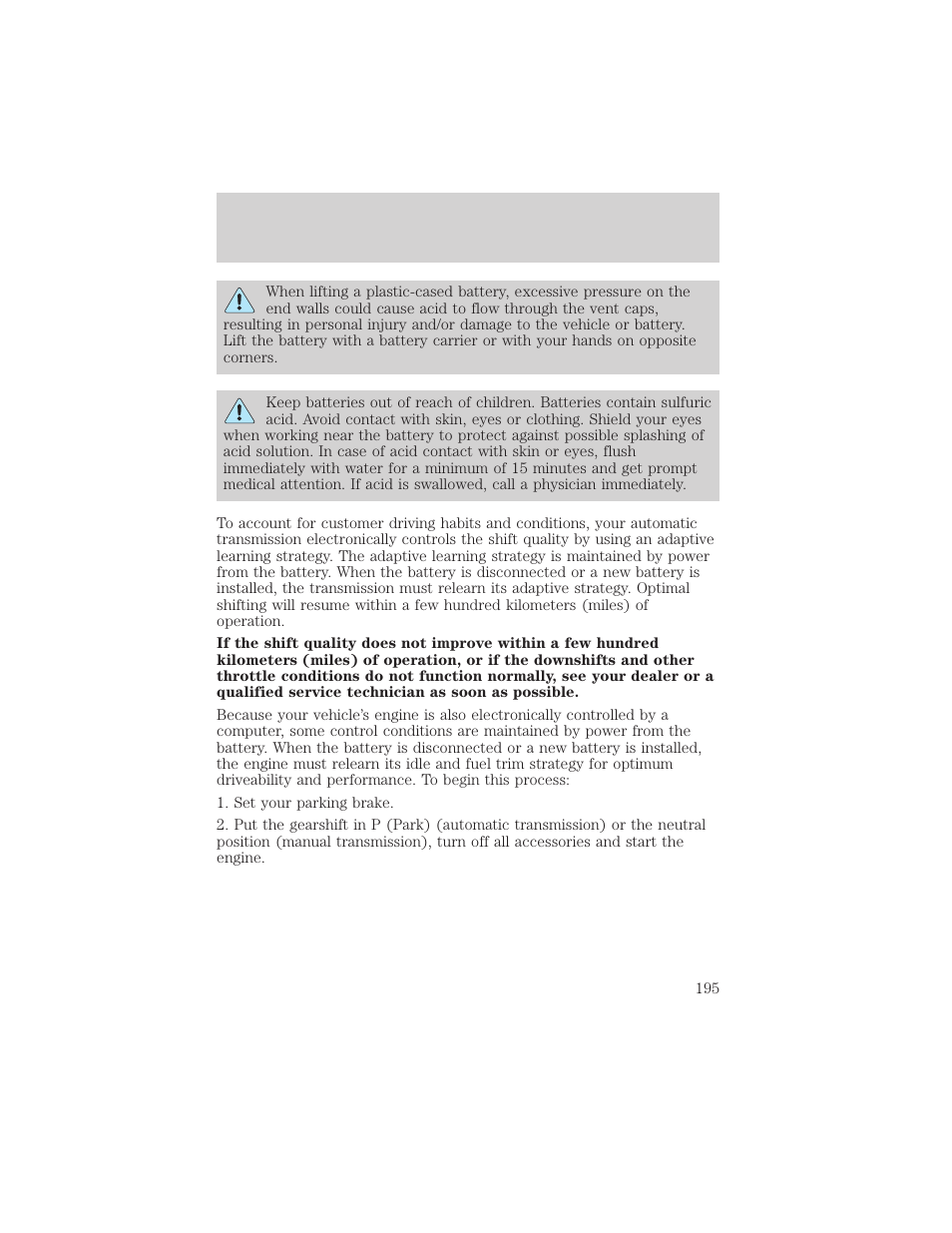 Maintenance and care | FORD 1999 F-550 v.1 User Manual | Page 195 / 240