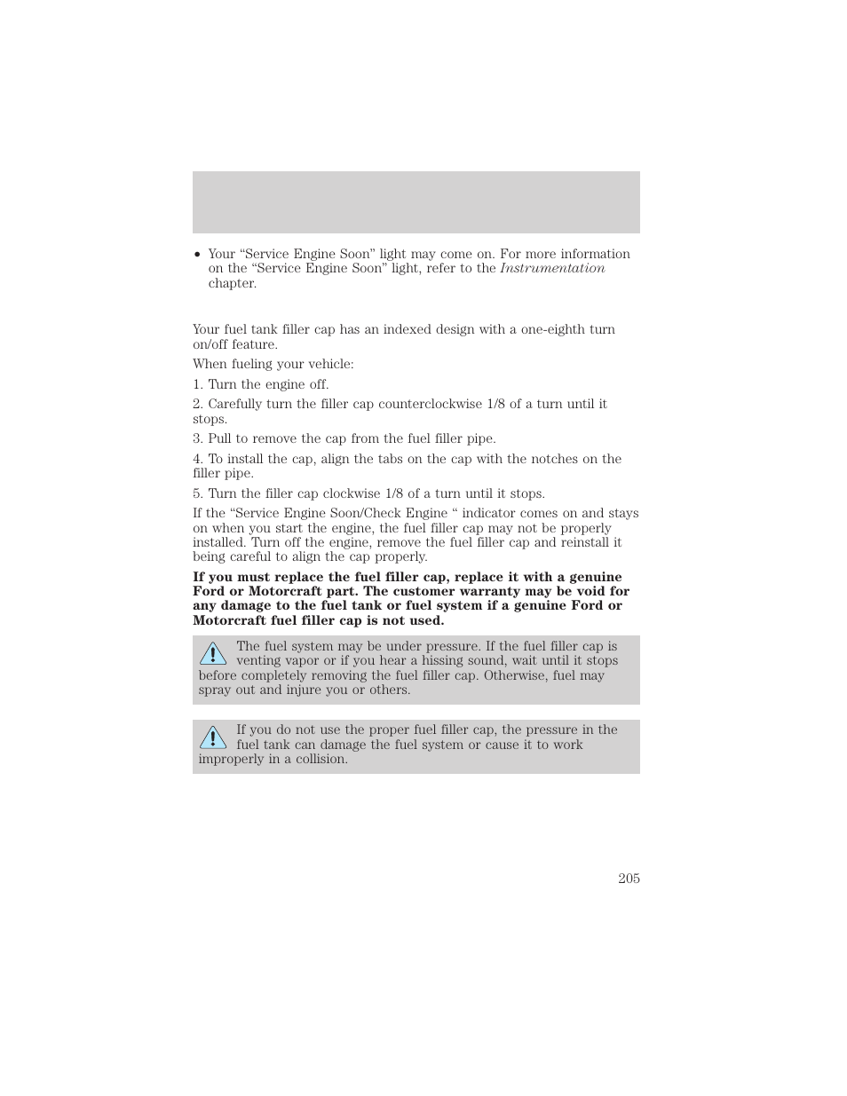 Maintenance and care | FORD 1999 F-550 v.1 User Manual | Page 205 / 240