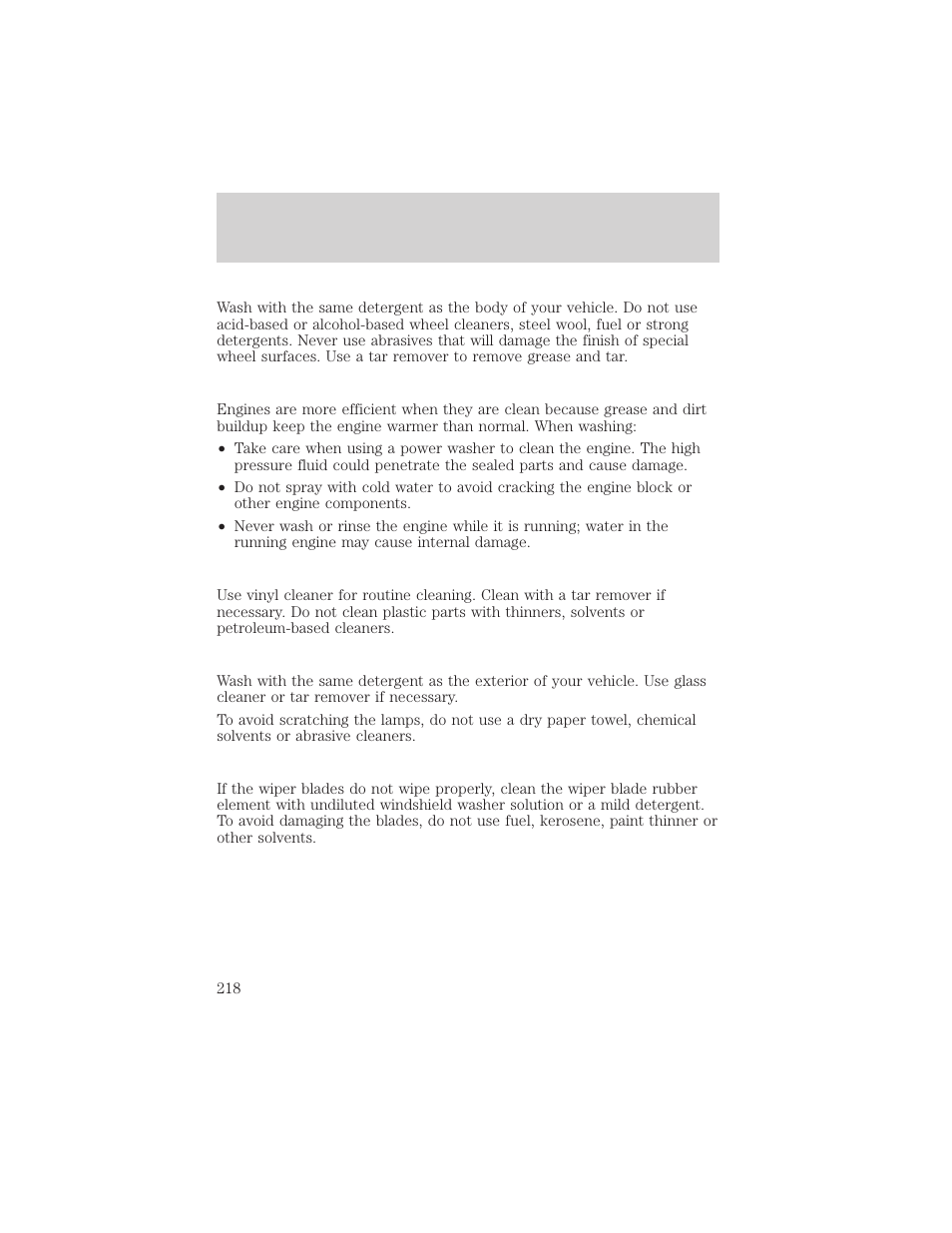 Maintenance and care | FORD 1999 F-550 v.1 User Manual | Page 218 / 240