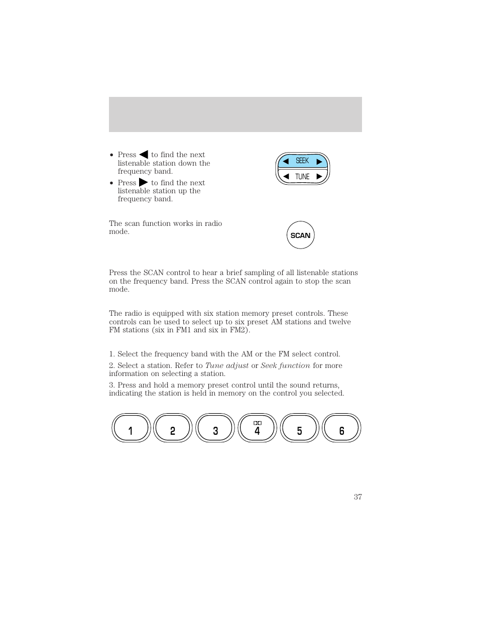 Controls and features | FORD 1999 F-550 v.1 User Manual | Page 37 / 240