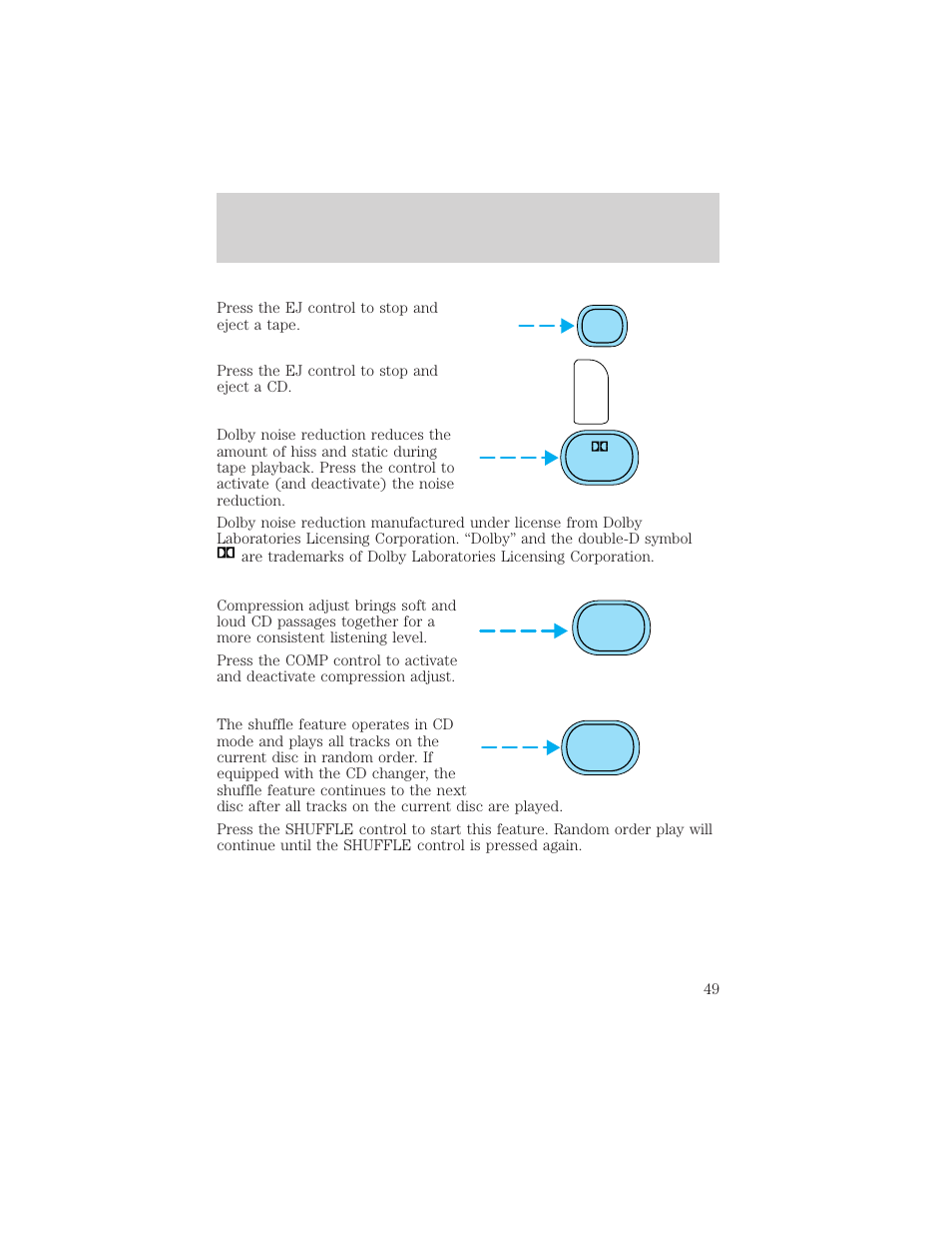 Controls and features | FORD 1999 F-550 v.1 User Manual | Page 49 / 240