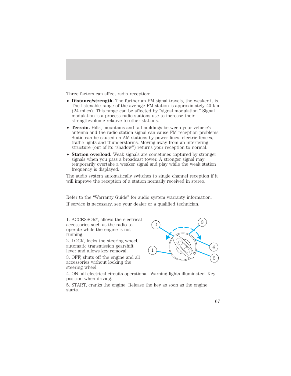 Controls and features | FORD 1999 F-550 v.1 User Manual | Page 67 / 240