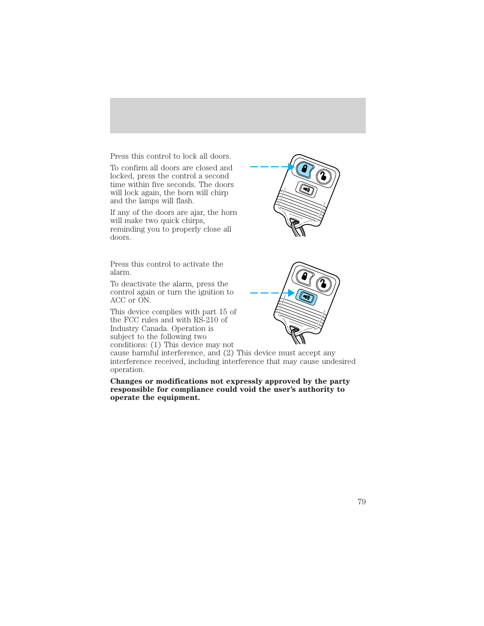 Controls and features | FORD 1999 F-550 v.1 User Manual | Page 79 / 240