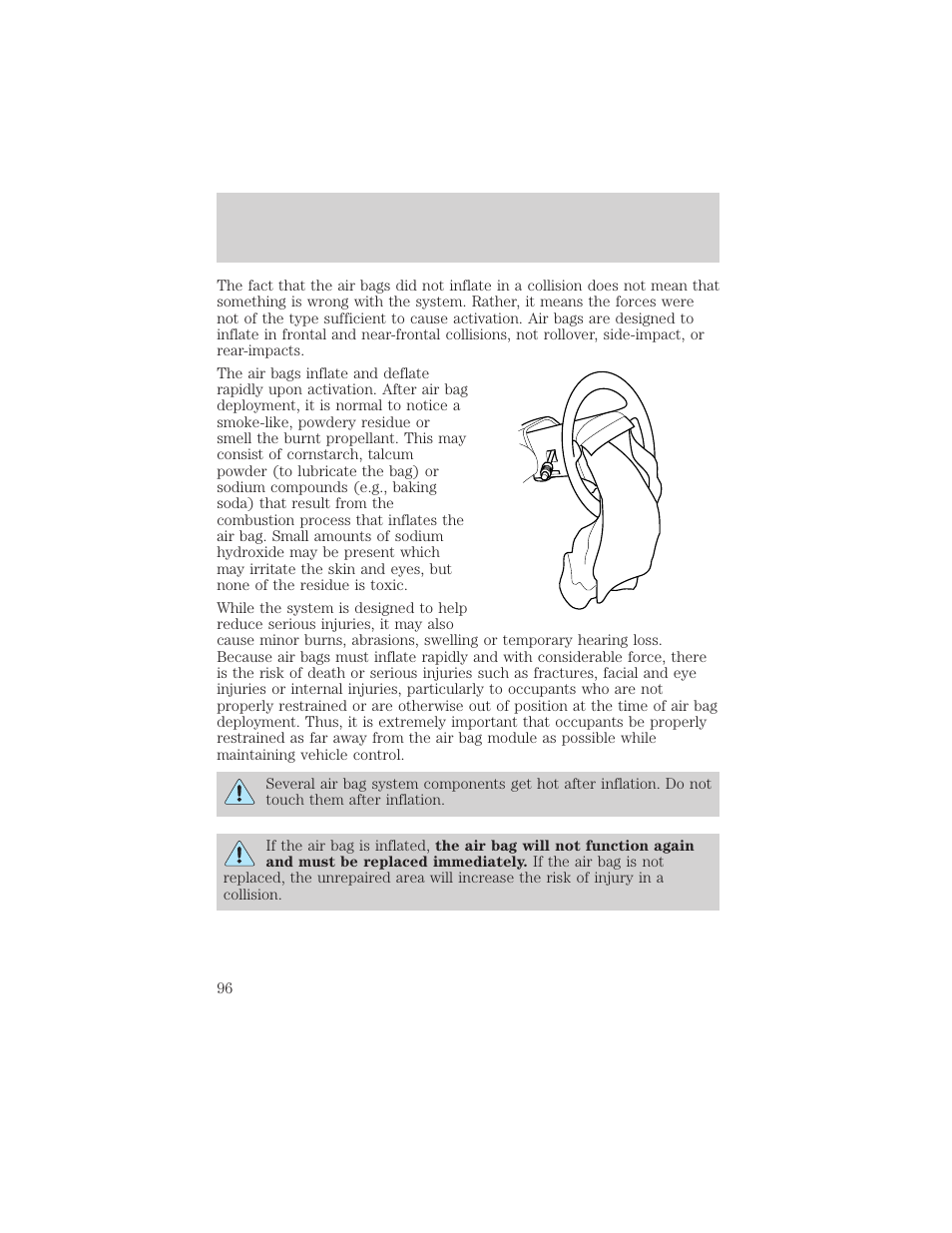 Seating and safety restraints | FORD 1999 F-550 v.1 User Manual | Page 96 / 240