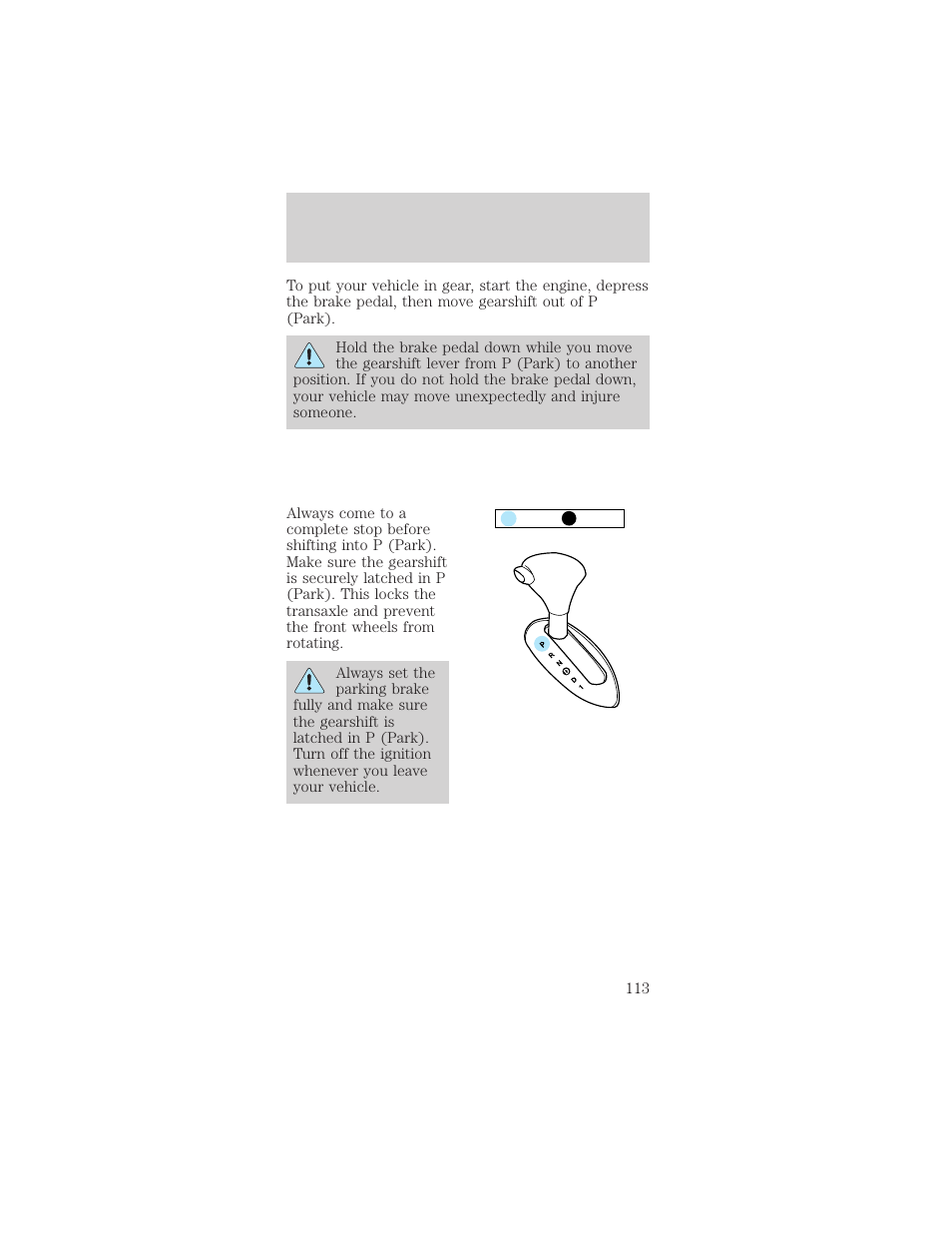 Driving | FORD 1999 Taurus User Manual | Page 113 / 224
