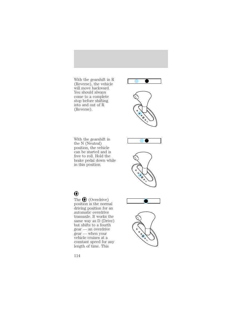 Driving | FORD 1999 Taurus User Manual | Page 114 / 224