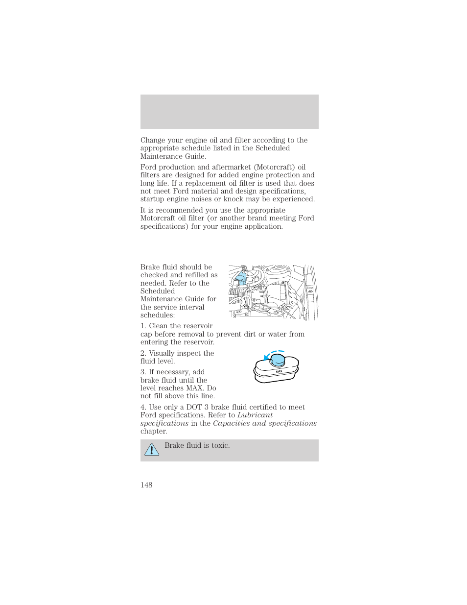 Maintenance and care | FORD 1999 Taurus User Manual | Page 148 / 224