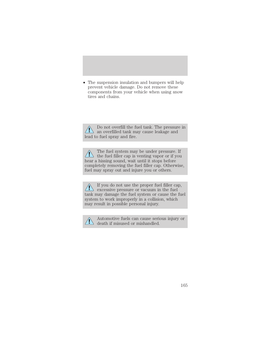 Maintenance and care | FORD 1999 Taurus User Manual | Page 165 / 224