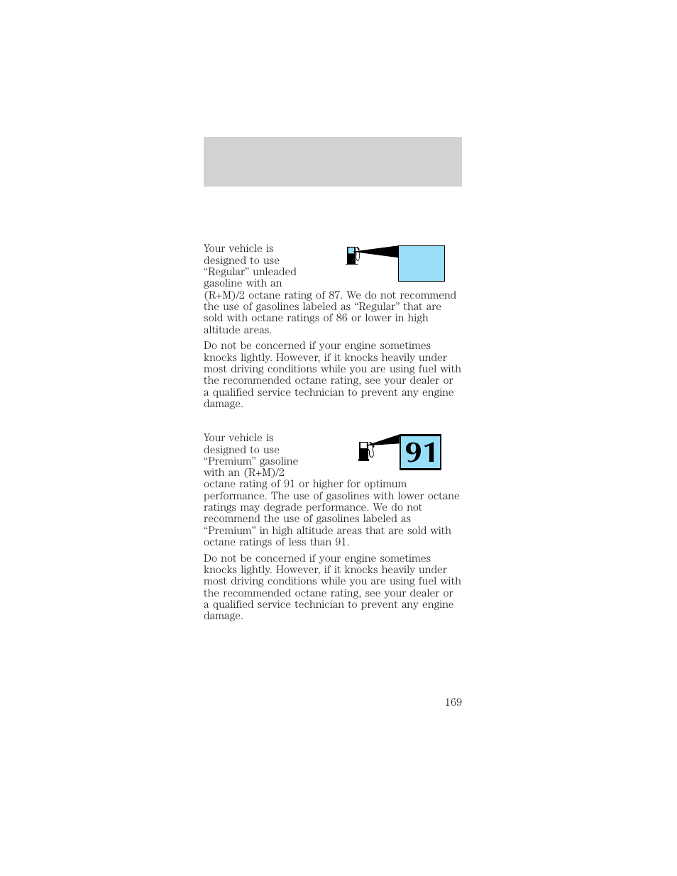 FORD 1999 Taurus User Manual | Page 169 / 224