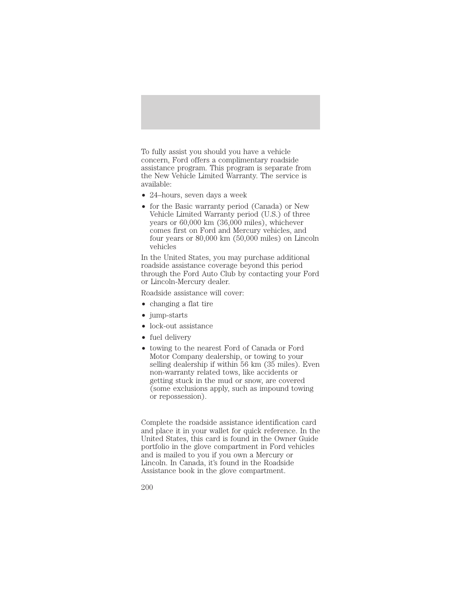 Customer assistance | FORD 1999 Taurus User Manual | Page 200 / 224