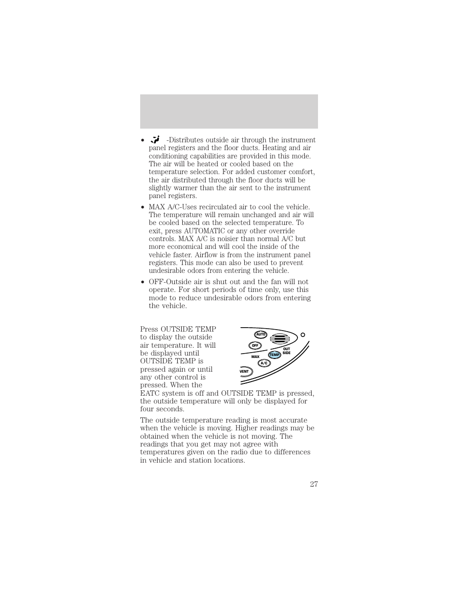 Controls and features | FORD 1999 Taurus User Manual | Page 27 / 224