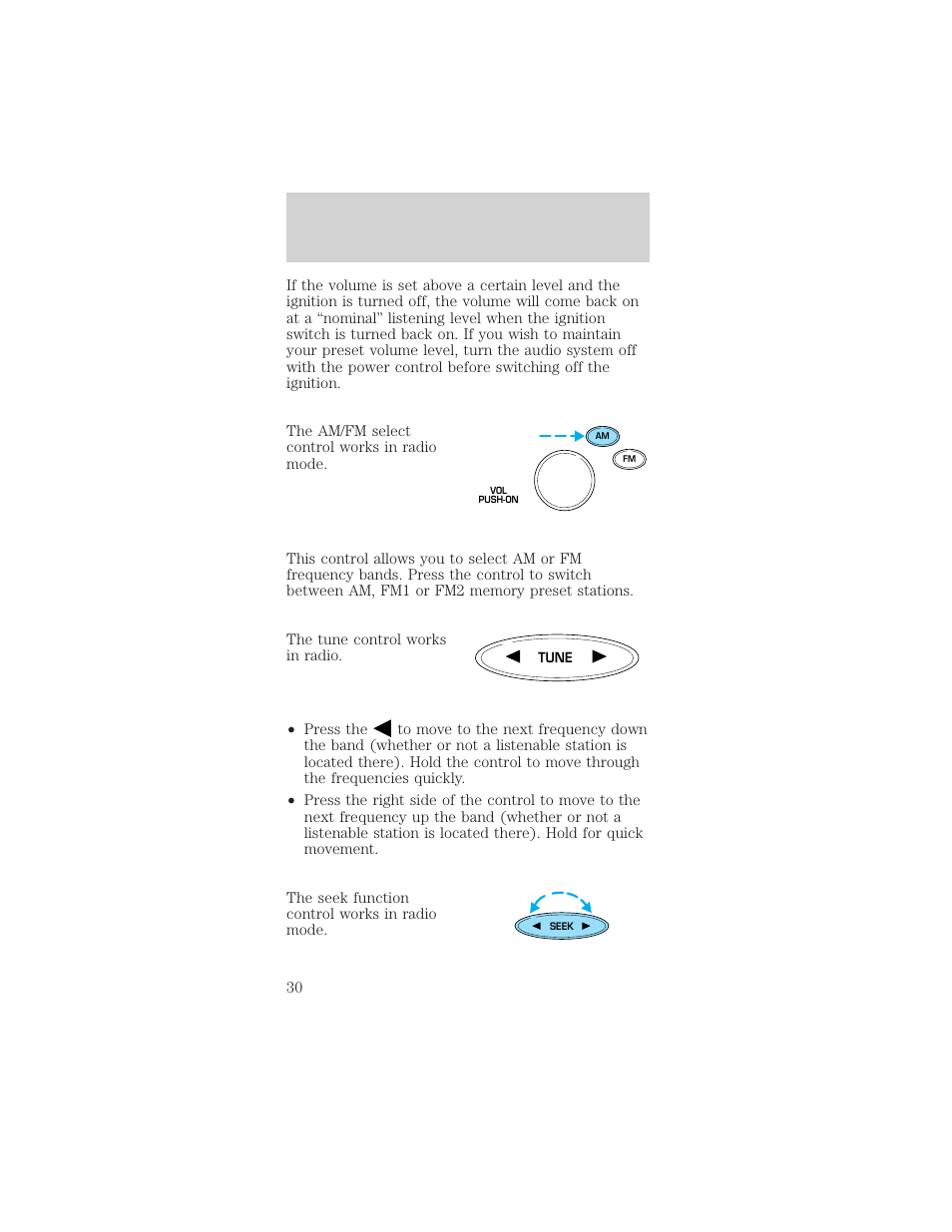 Controls and features | FORD 1999 Taurus User Manual | Page 30 / 224