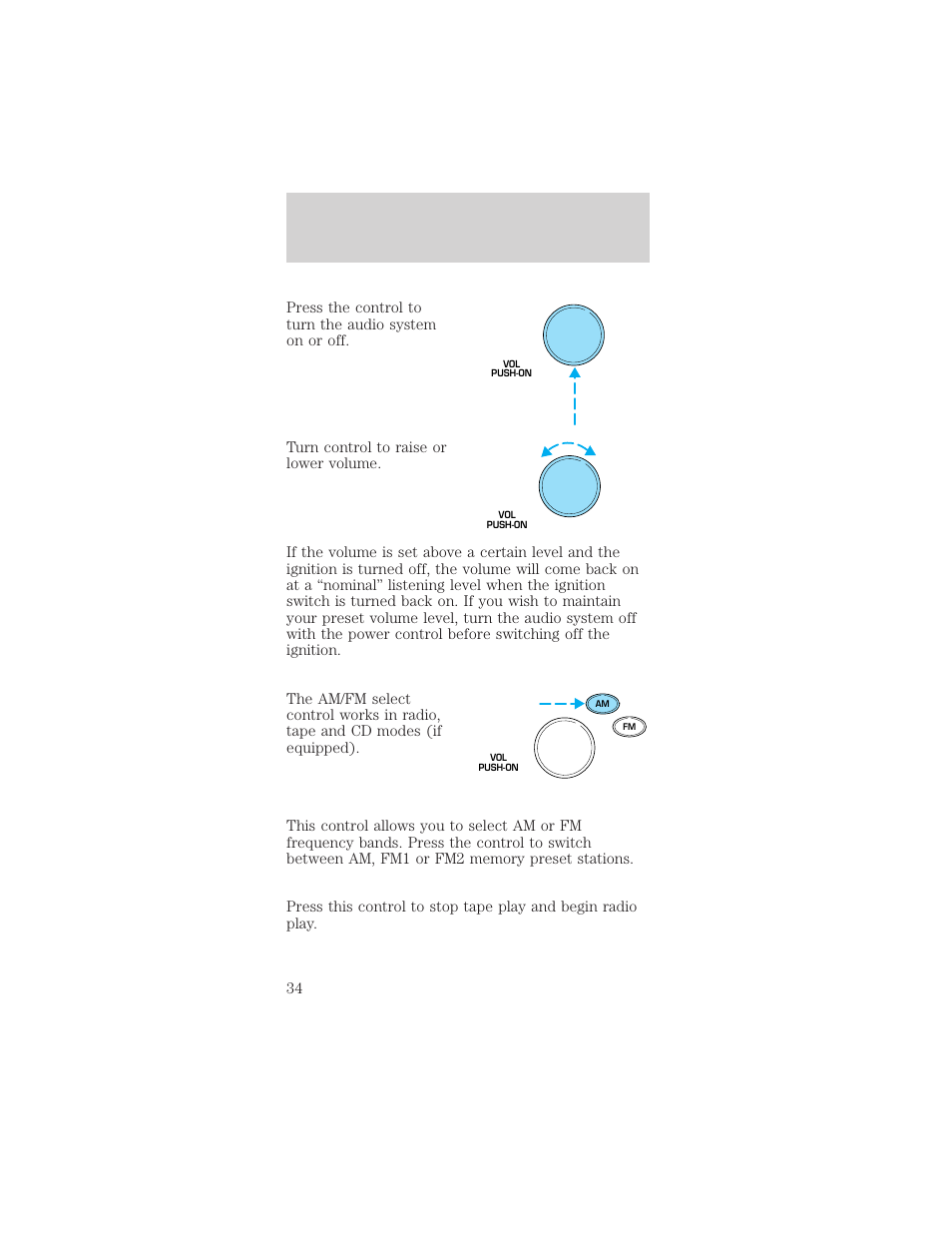 Controls and features | FORD 1999 Taurus User Manual | Page 34 / 224