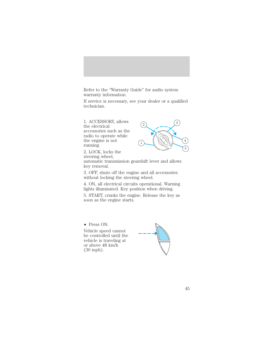 Controls and features | FORD 1999 Taurus User Manual | Page 45 / 224