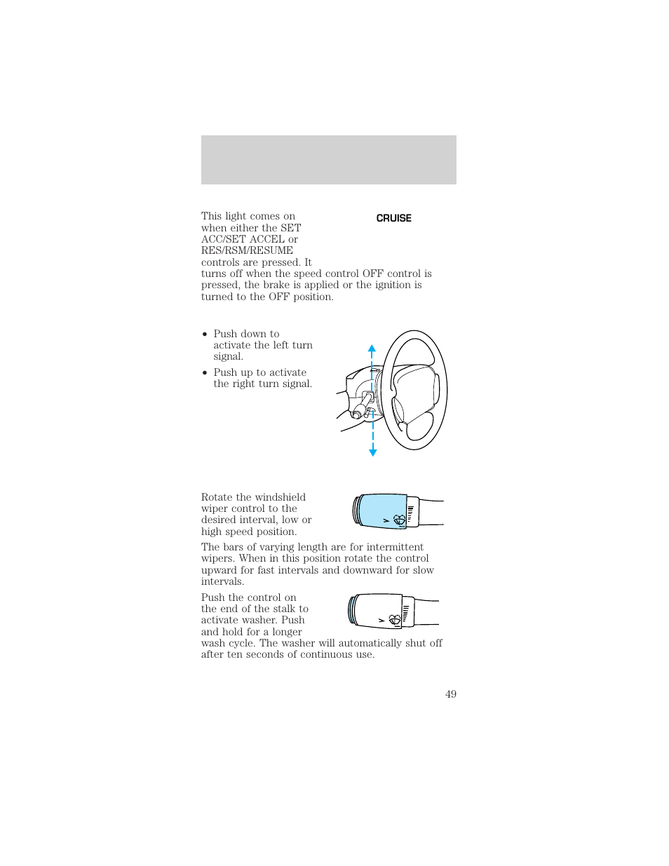 Controls and features | FORD 1999 Taurus User Manual | Page 49 / 224