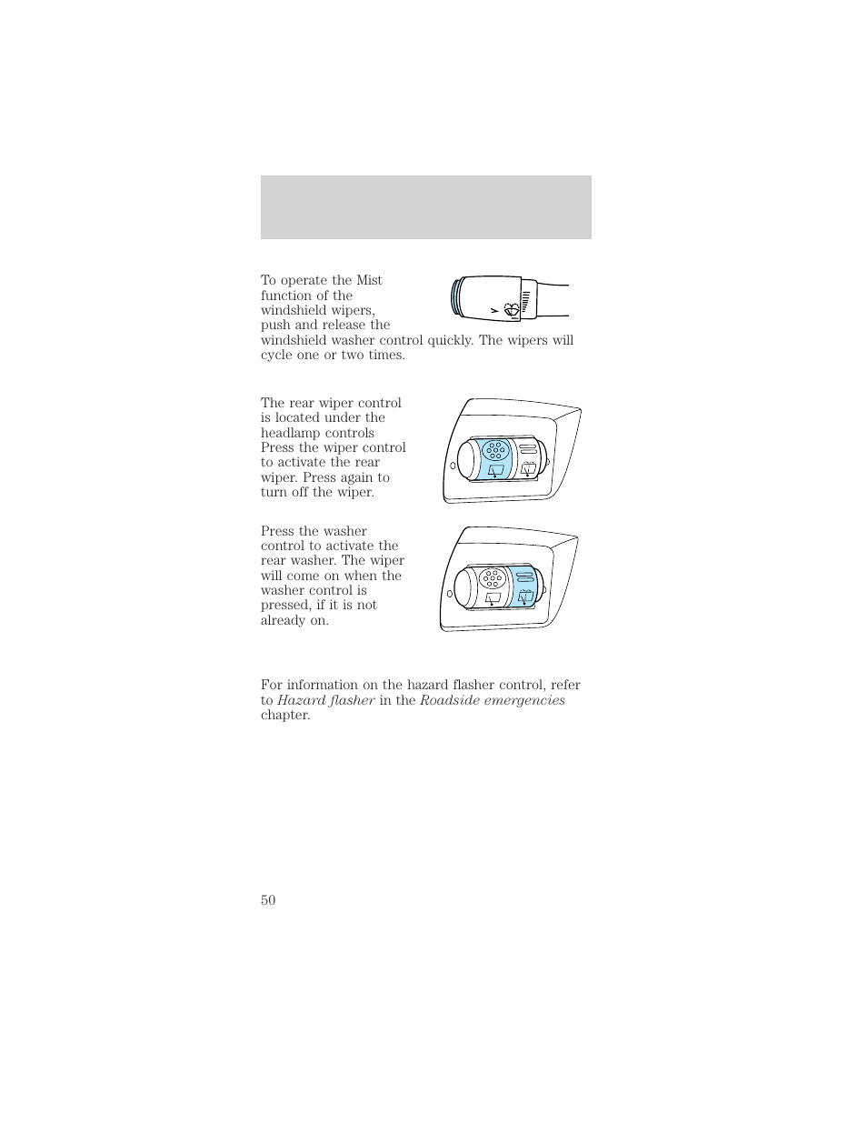 Controls and features | FORD 1999 Taurus User Manual | Page 50 / 224