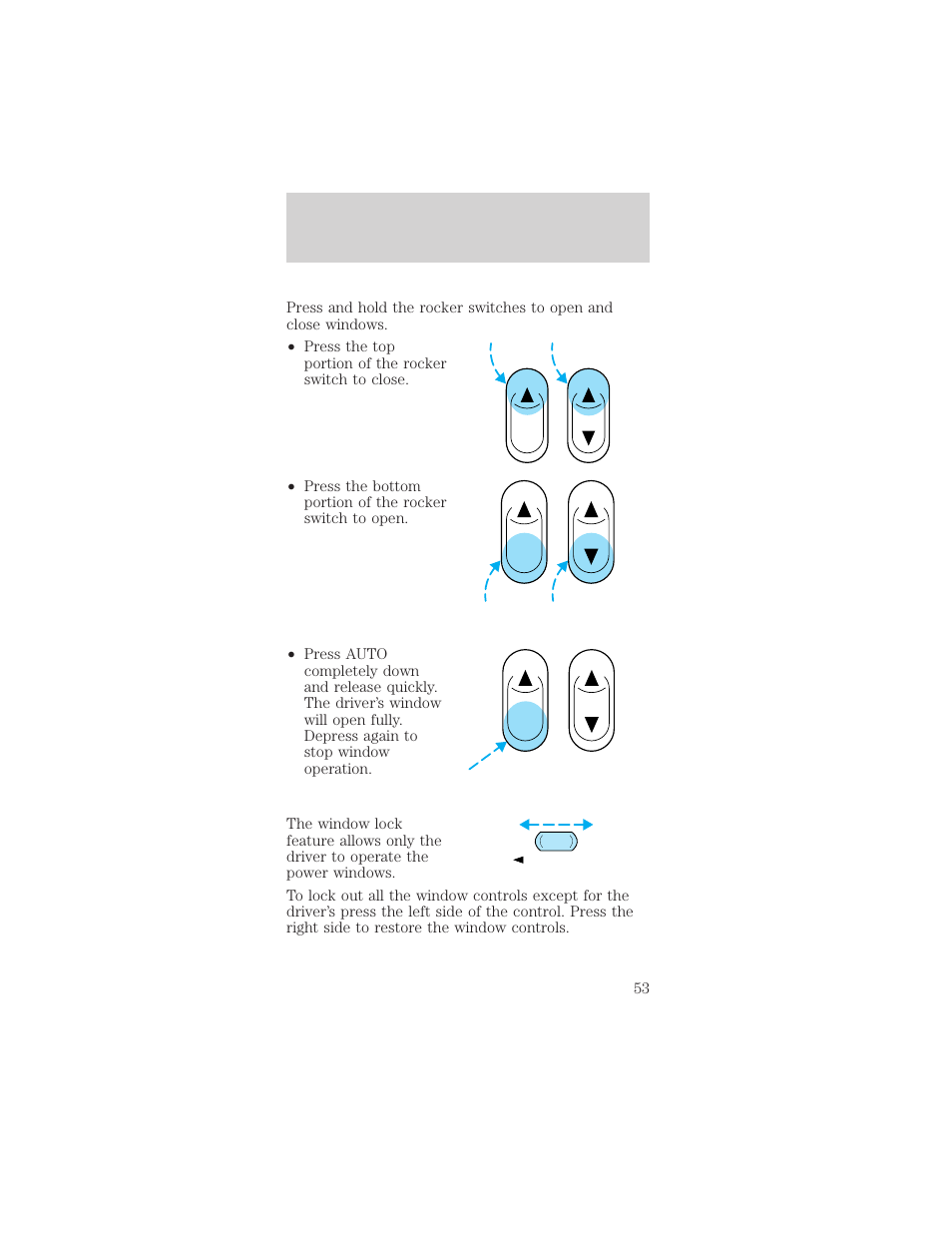 Controls and features | FORD 1999 Taurus User Manual | Page 53 / 224