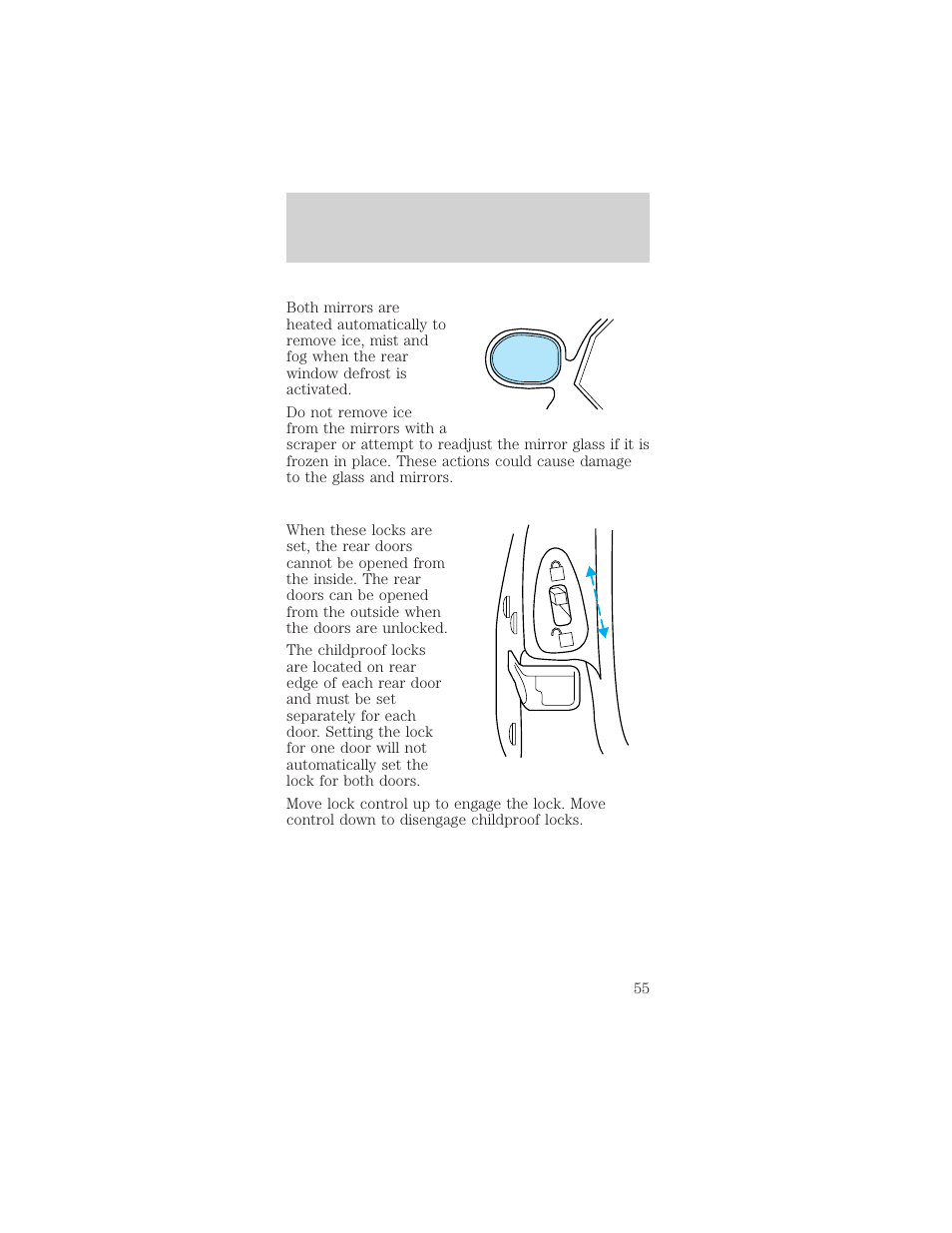 Controls and features | FORD 1999 Taurus User Manual | Page 55 / 224