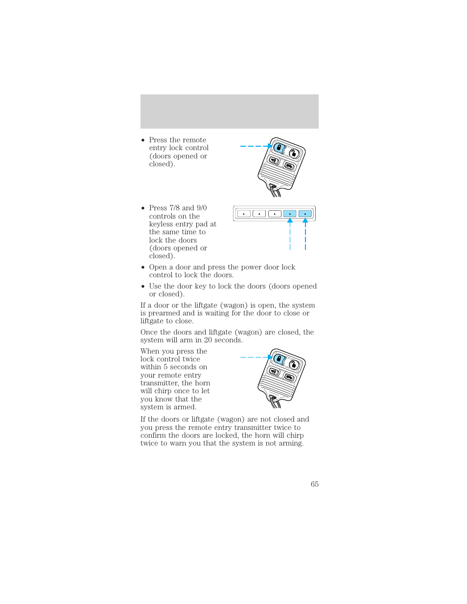 Controls and features | FORD 1999 Taurus User Manual | Page 65 / 224