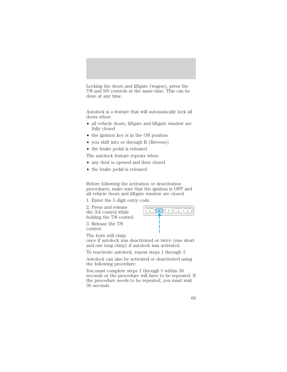 Controls and features | FORD 1999 Taurus User Manual | Page 69 / 224