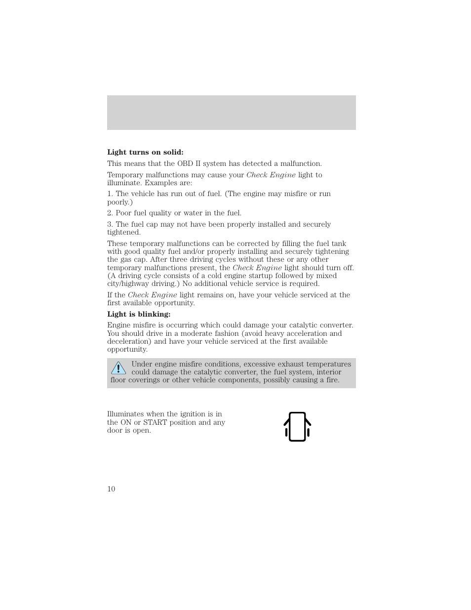 Instrumentation | FORD 1999 Windstar User Manual | Page 10 / 248